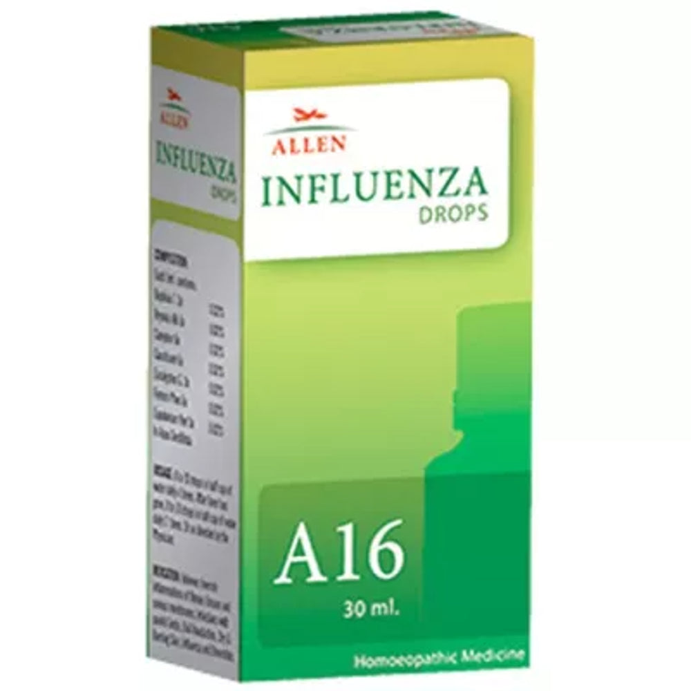 allen a16 influenza drop 30ml (lowers mild to high temperature, headache, body ache, fever)