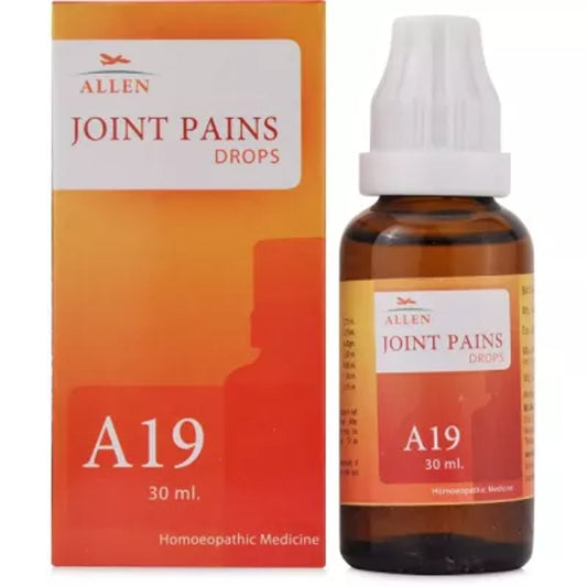 allen a19 joint pains drop 30ml (relieves joint pains, muscle cramps, ligament injuries, arthritis,