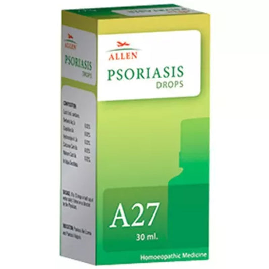 allen a27 psoriasis drop 30ml (reduce itching, redness, dry eczema, psoriasis, cracked and flaky ski