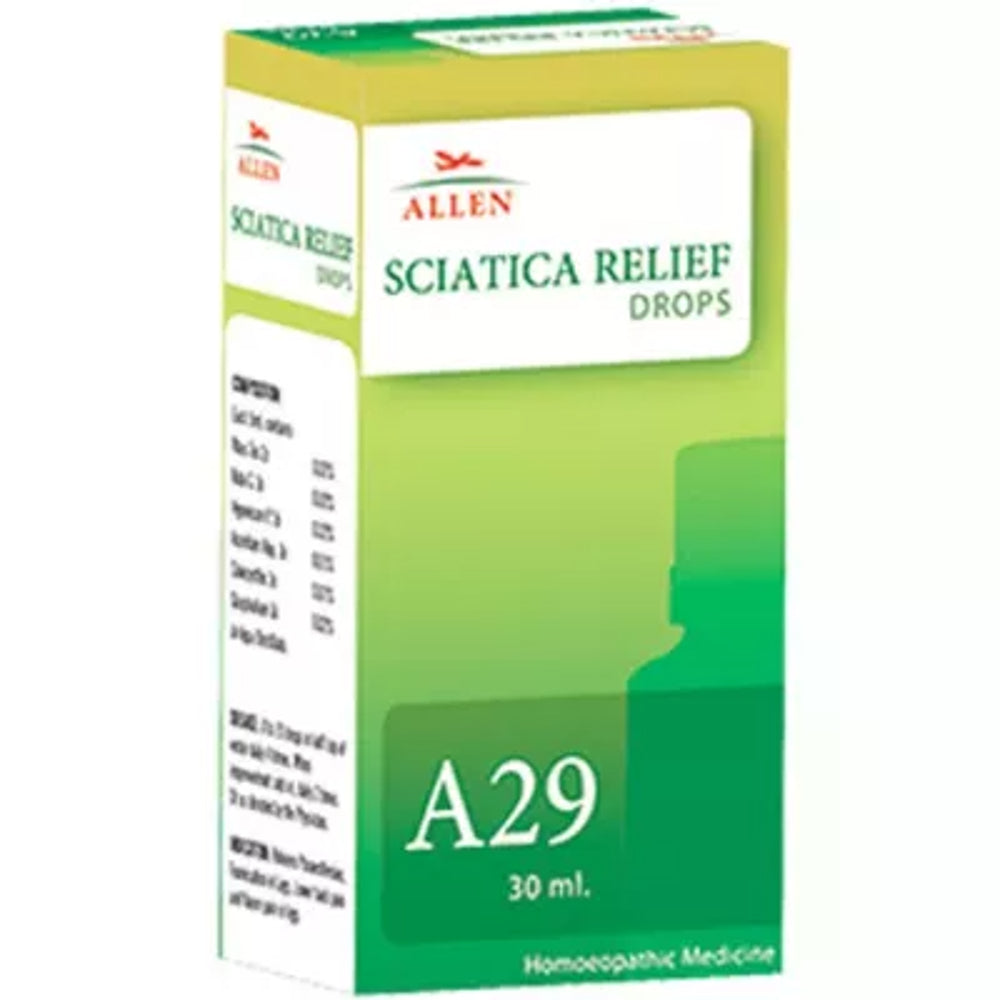 allen a29 sciatica relief drop 30ml (relieve pain in legs and back and cramps associated with sciati