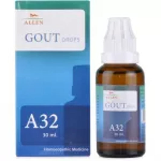 allen a32 gout drop 30ml (for gout, swollen, stiff joints, tearing pain in joints)