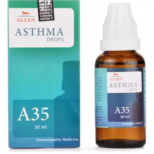 allen a35 asthma drop 30ml (relieves the complaints of asthma, bronchitis, cough and wheezing)
