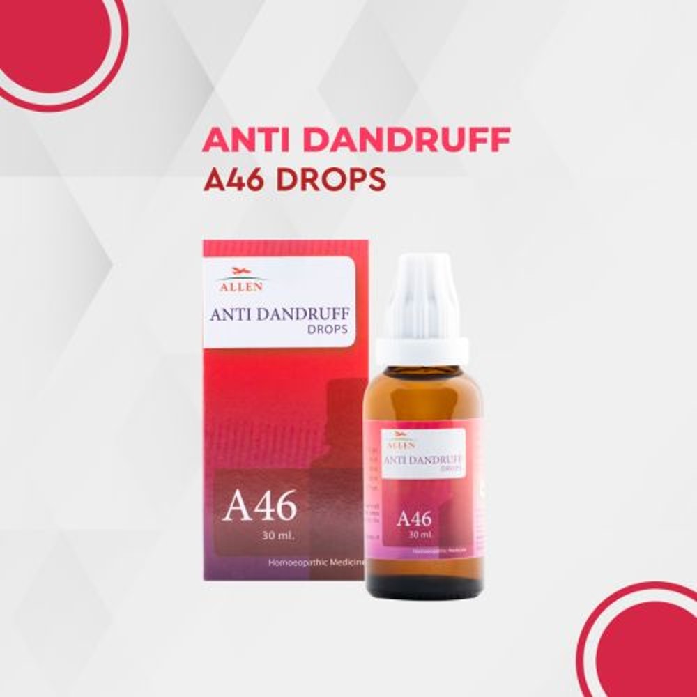 allen a46 anti dandruff drop 30ml (for falling of hairs, itching of scalp, dandruff, promotes hair g