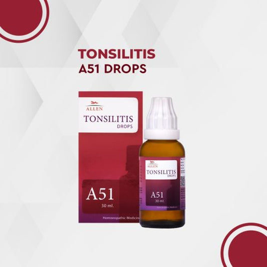 allen a51 tonsilitis drop 30ml (painful swallowing, swollen usually on right side, inflammation of t