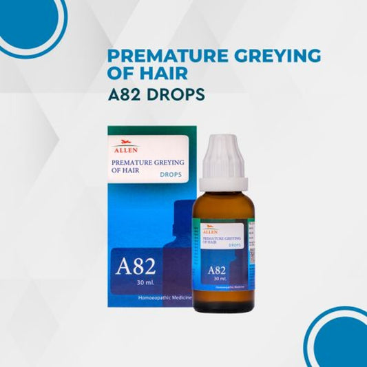 allen a82 premature greying of hair drop 30ml (promotes healthy hair and scalp addresses hair fall a