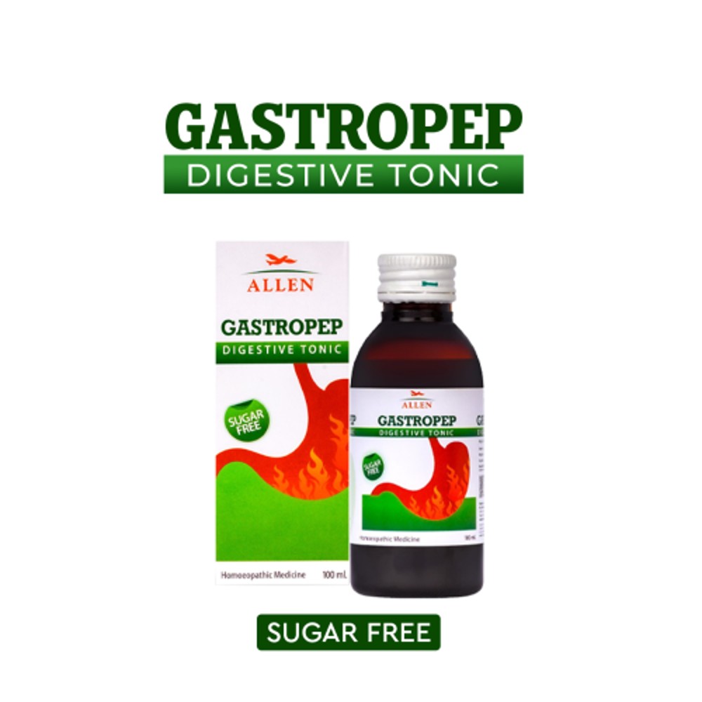 allen gastropep digestive sugar free tonic 100ml (sugar free homeopathic remedy useful in the case o