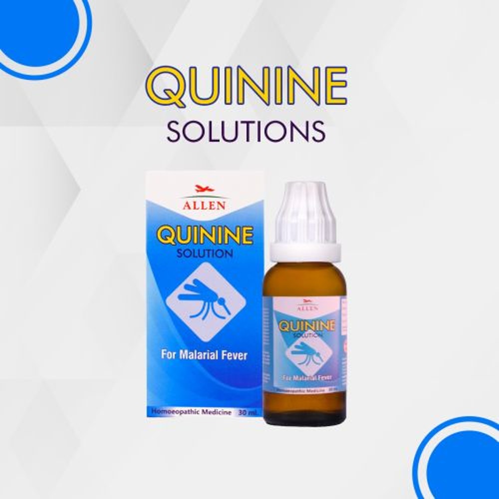 allen quinine solution drop 30ml (for raised temperature, weakness, chills, body heat)
