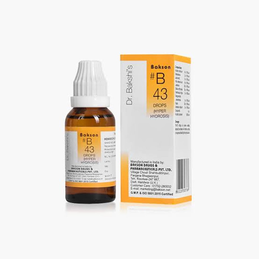 bakson b43 hyper hydrosis drops (30ml)