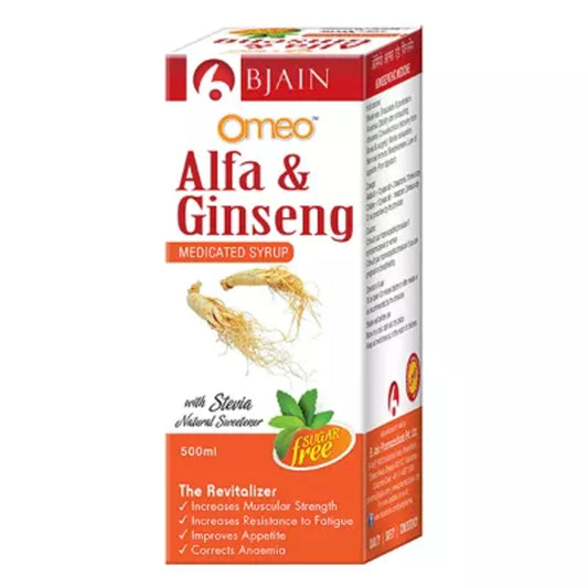 bjain omeo alfa & ginseng syrup (sugar free) (500ml) ( anemia)