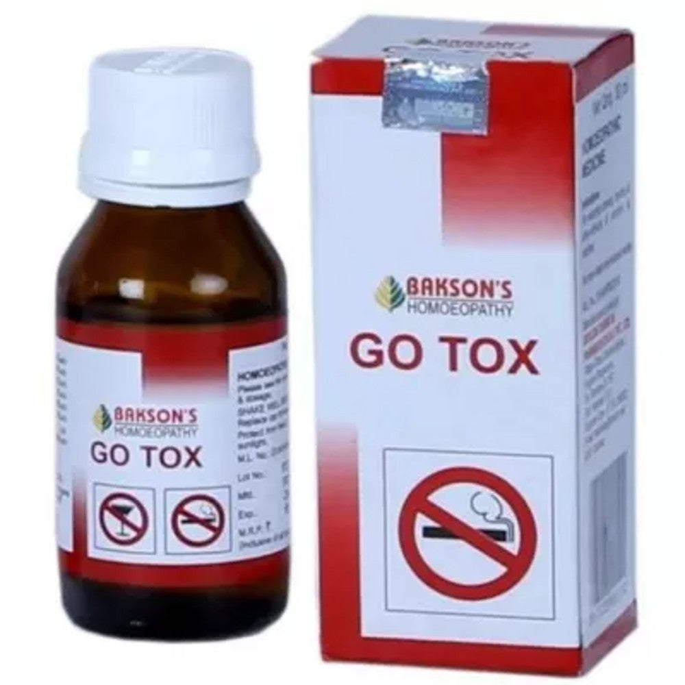 bakson go tox drops (30ml) lowers craving and after effects of alcohol and tobacco