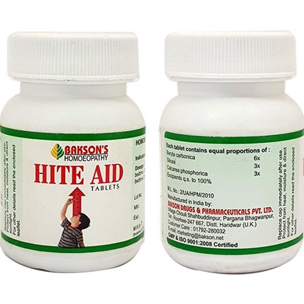 bakson's homeopathy hite aid tablet 75tab
