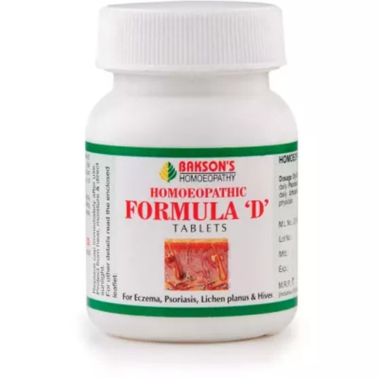 bakson's homeopathy homoeopathic formula 'd' tablet 75tab