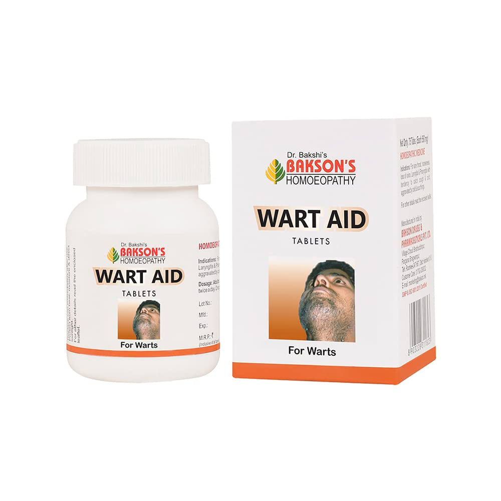 bakson's homeopathy wart aid tablet 75tab