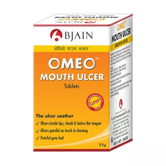 bjain omeo mouth ulcer tablet 25gm