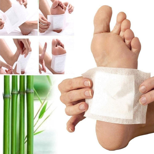cleansing detox foot pads, ginger & salt foot patch -10pcs (free size, white)
