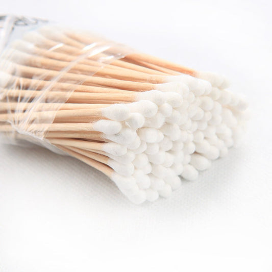 cotton swabs bamboo with wooden handles for makeup clean care ear cleaning wound care cosmetic tool