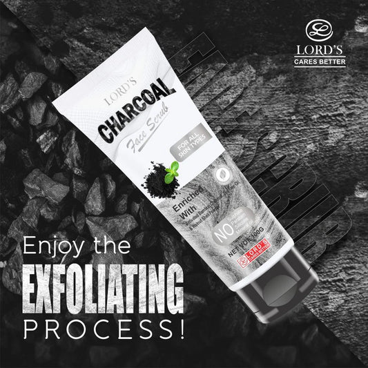 lords charcoal face scrub (100g)