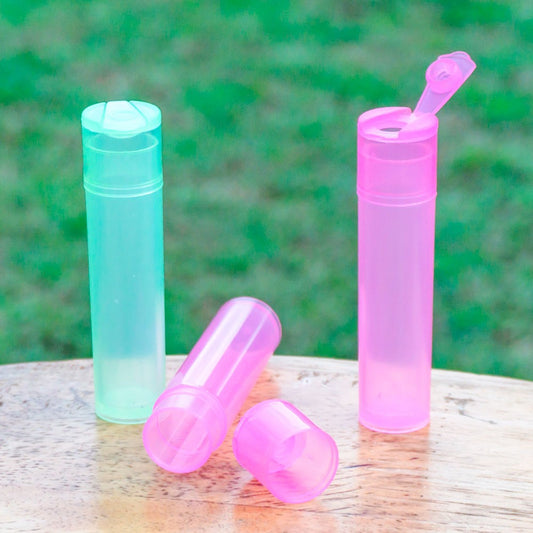 flip top bottles 2 dram Plastic Vials Blue (100 pcs.)
