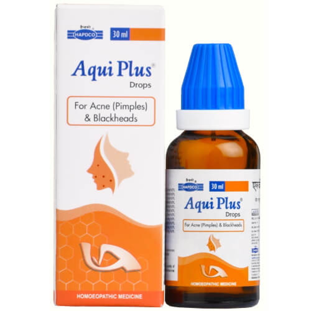 hapdco aqui plus drop (30ml) reduce acne, pimple, blackheads and various skin disorders