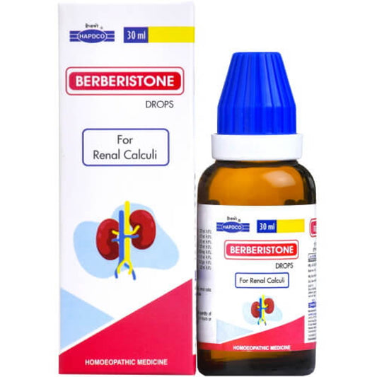 hapdco berberistone drops (30ml) may reduce colic pain, kidney stone and pain in the renal area