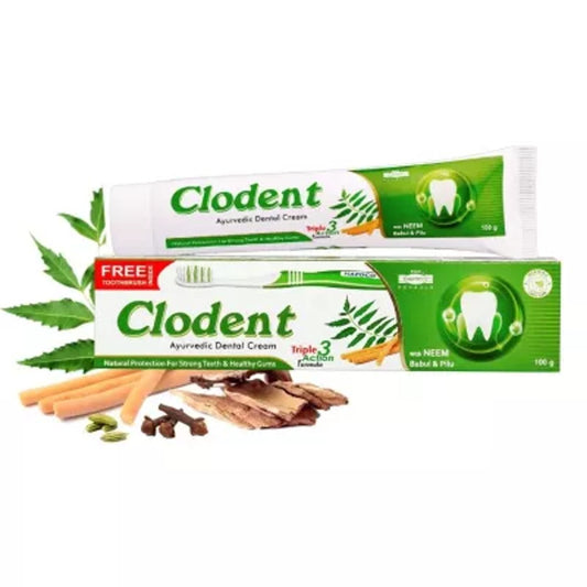 hapdco clodent neem dental cream (100g)
