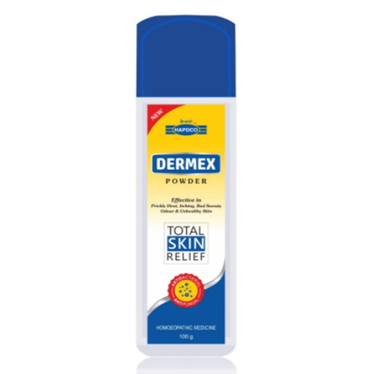 hapdco dermex powder (100g) may treat psoriasis, persistent dryness, ulcers discharging a glutinous