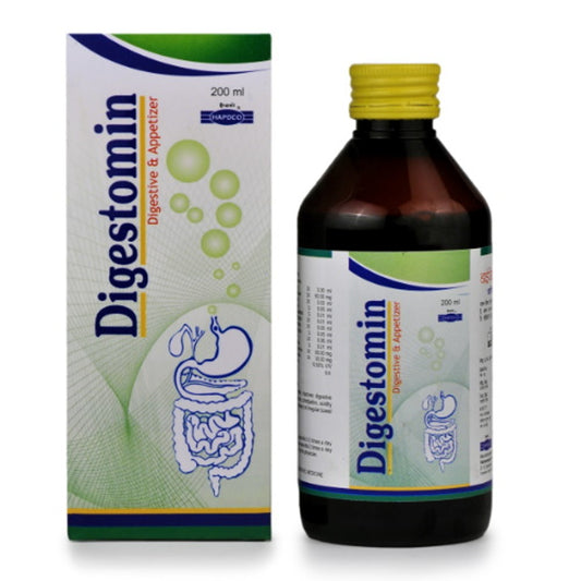 hapdco digestomin syrup (450ml) relieves indigestion, acidity, gastritis, flatulence, constipation
