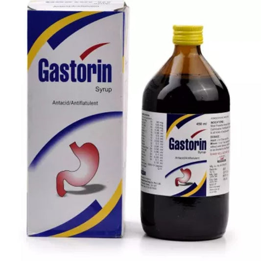 hapdco gastorin antacid syrup (450ml) relieves indigestion, acidity, gastritis, flatulence, constipa