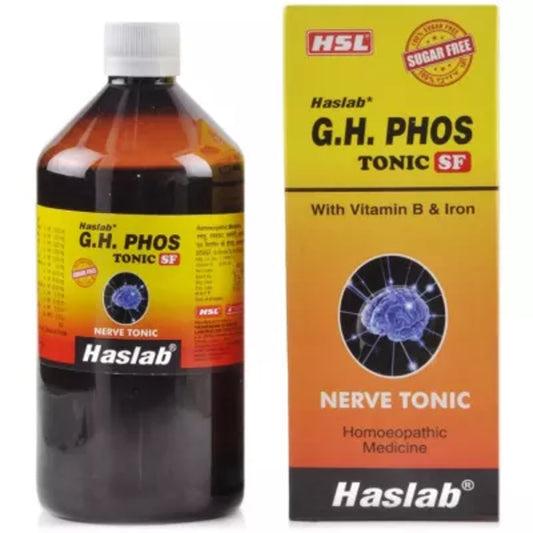 haslab g h phos tonic tonic with vitamin b and iron (sugar free) (450ml) (nervous exhaustion, brain
