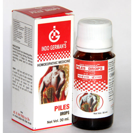 indo german piles care drops 30ml (relief from piles and anal fissures, bleeding with stools, consti