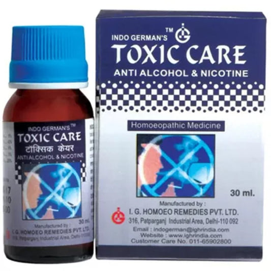 indo german toxi care drops (30ml) lowers the craving, to remove side effects of nicotine and alcoho