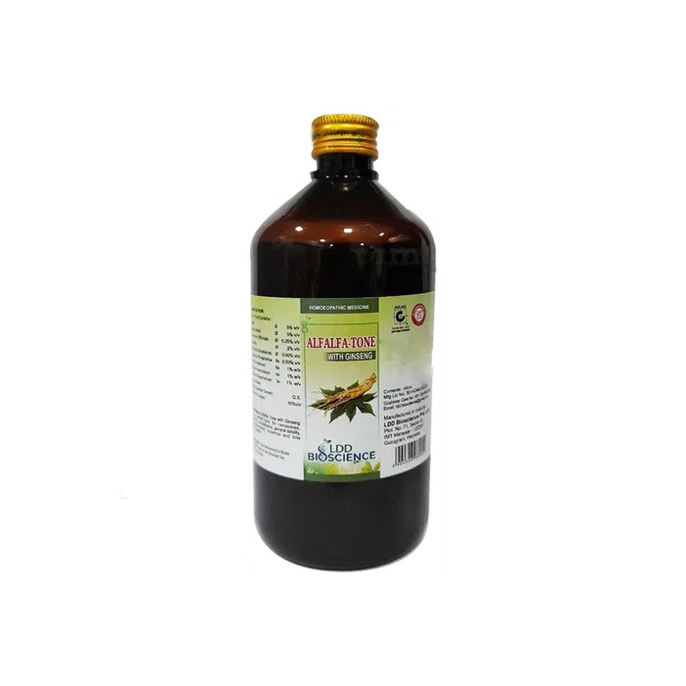 ldd bioscience alfalfa-tone with ginseng syrup 450ml (boosts the immune system promotes overall deto