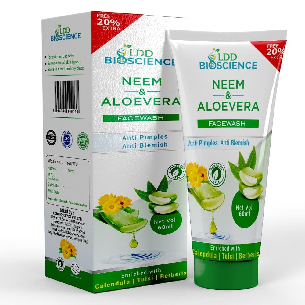 ldd bioscience neem & aloe vera face wash 60ml