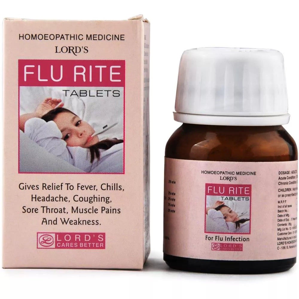 lords flu rite tablets 25gm (fever,cough,congestion)