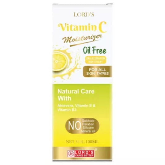 lords vitamin c face moisturizer oil free 100ml (embrace natural care dry skin types)