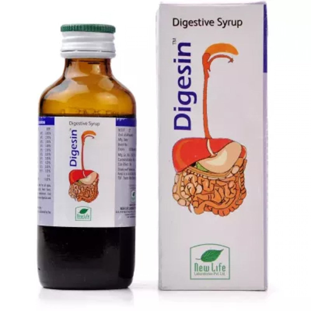 new life digesin syrup (100ml) for gas formation, acidity, heartburn, indigestion and constipation