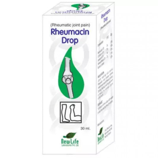 new life rheumacin drops (30ml) for joint pains, muscular stiffness, sciatica, sprains, stiff neck a