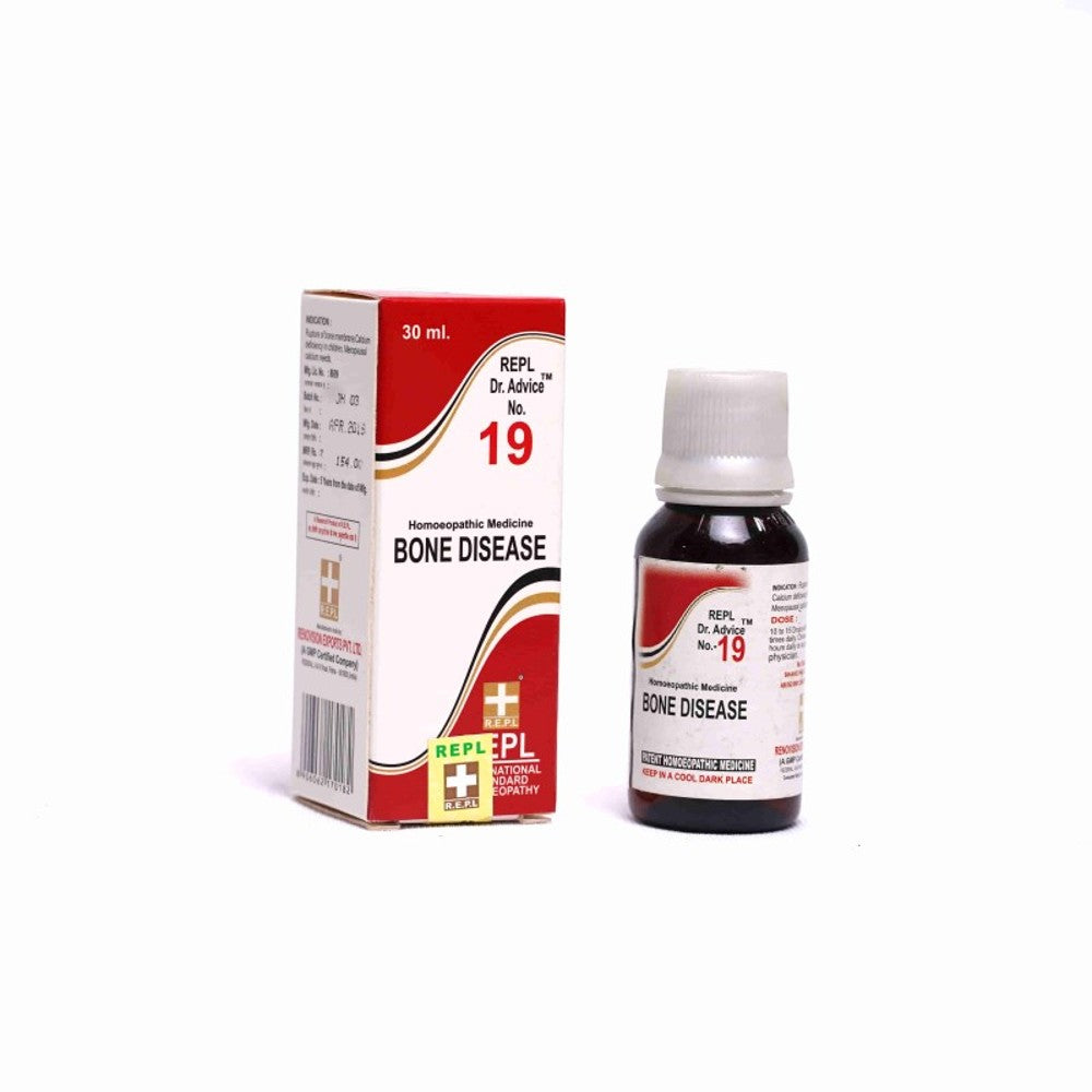 repl dr. advice no.19 bone disease drop 30ml (helps in calcium deﬁciency. helps in wounds that enter