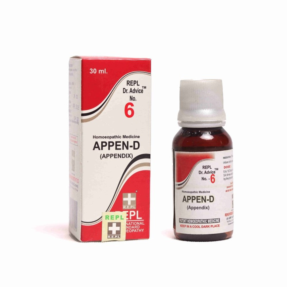 repl dr. advice no.6 appen-d drop 30ml (helps in mild or severe pain in the abdominal area helps in