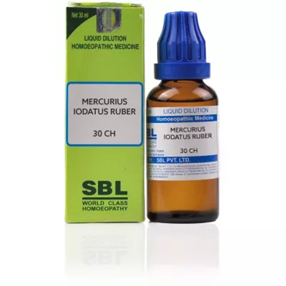 sbl mercurius iodatus ruber dilution 30 ch 30ml