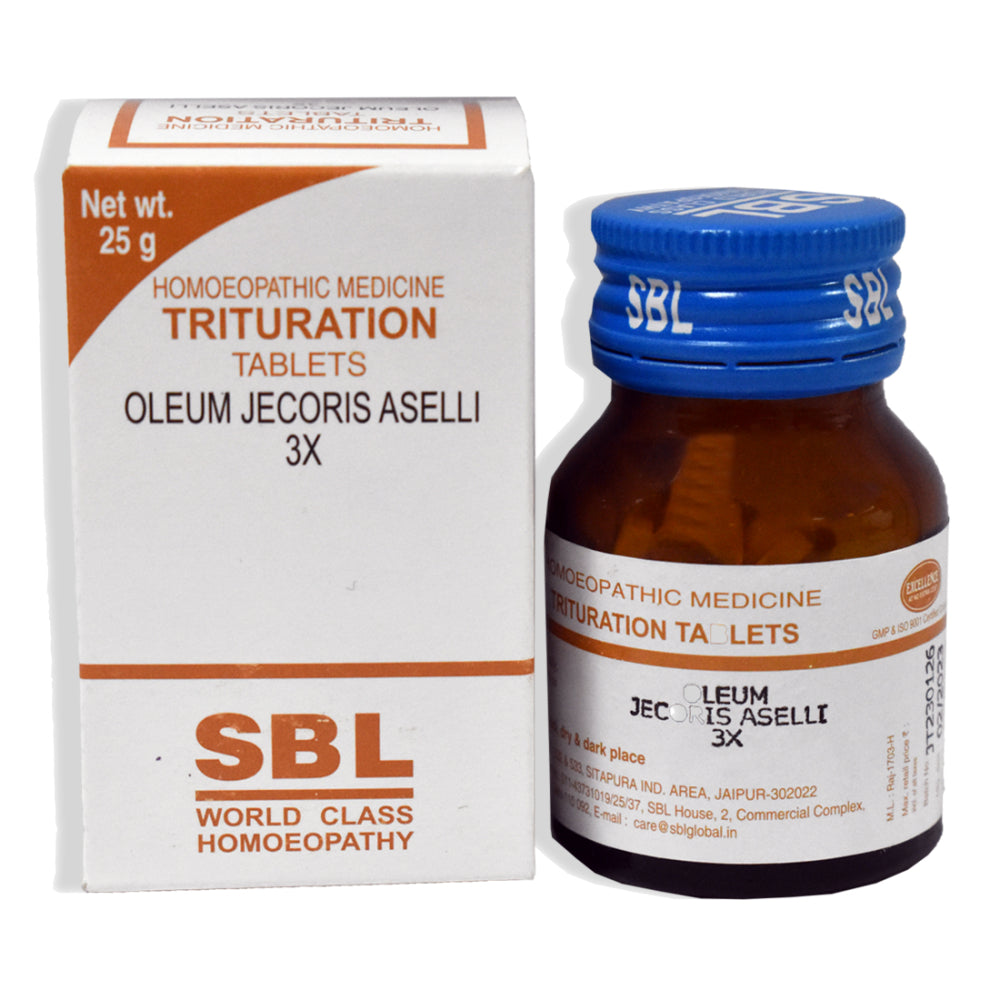sbl oleum jacoris aselli 3x tablets 25gm