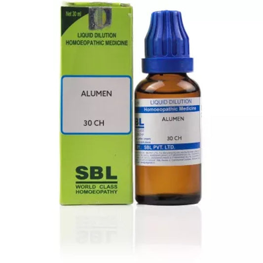 sbl alumen 30 ch 30ml (throat pain, constipation, muscle weakness, enlarged glands)