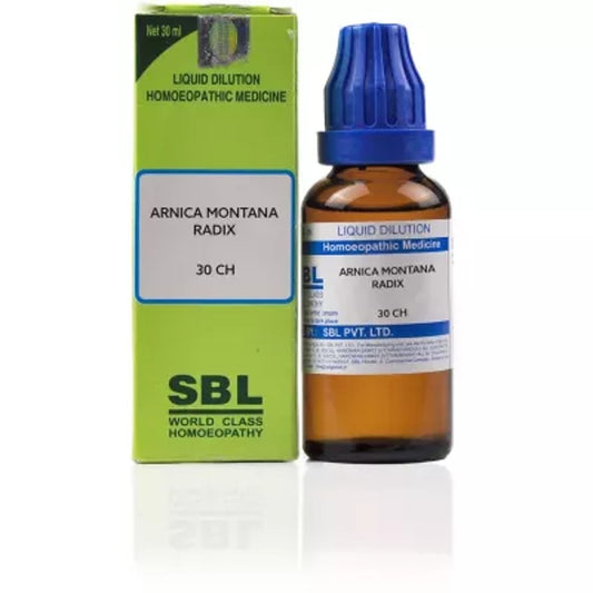 sbl arnica montana radix dilution 30 ch 30ml (after injuries, bruises, hairfall, jocint pains, mouth