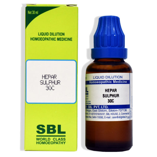 sbl hepar sulphur dilution 30 ch 30ml