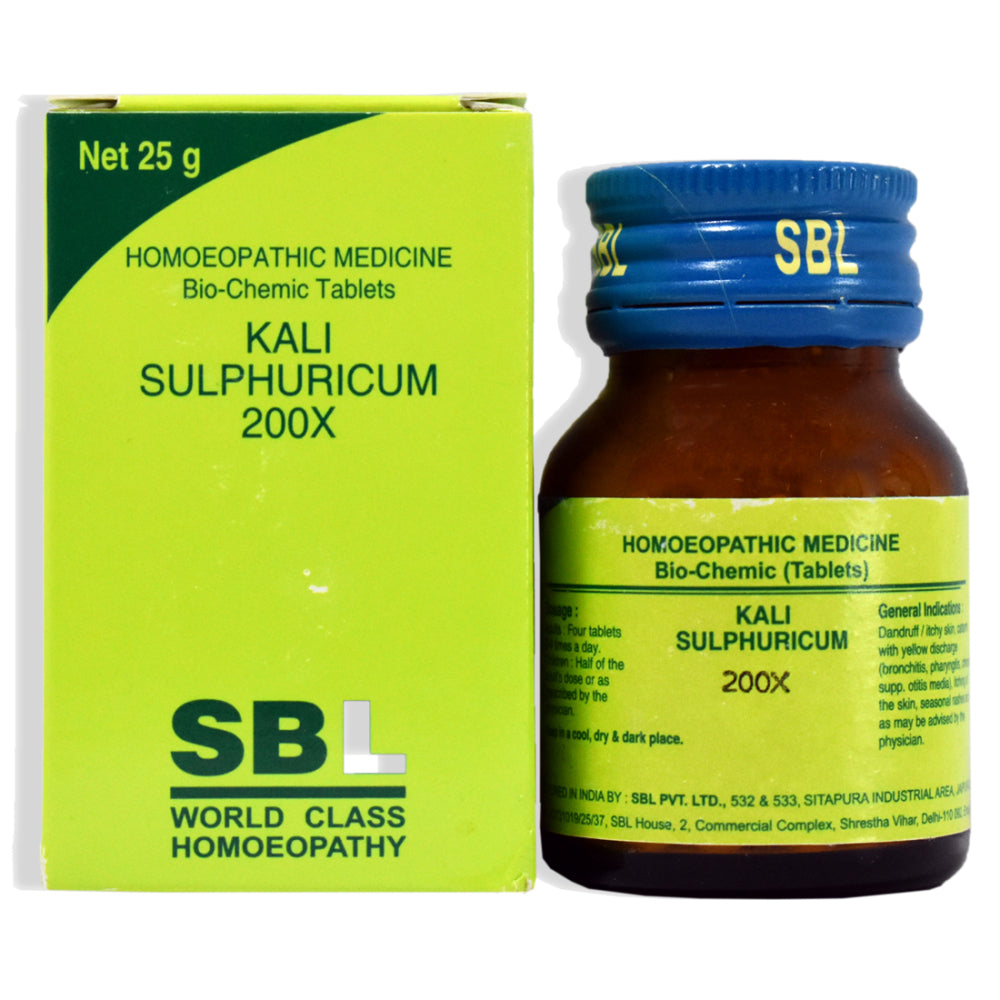 sbl kali sulphurica biochemic tablet 200x 25gm