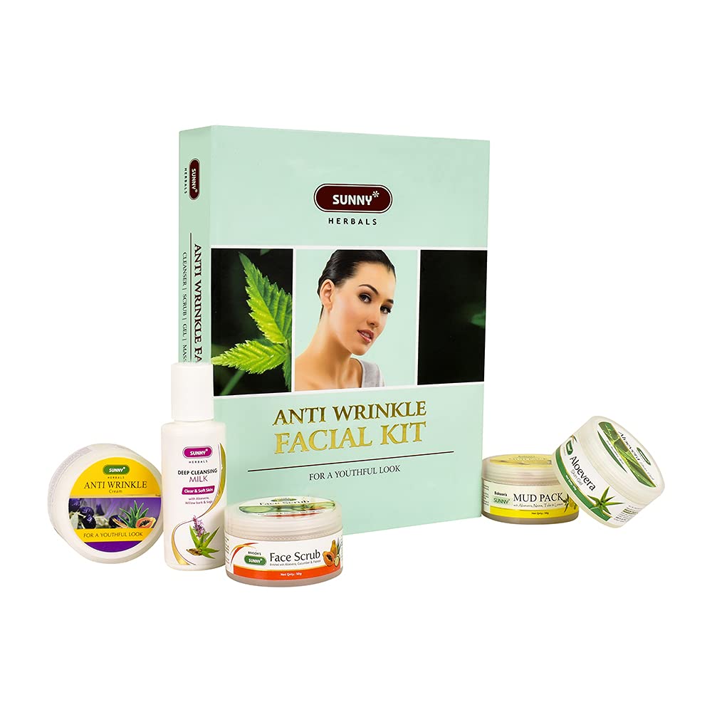 sunny anti wrinkle facial kit | an ideal facial kit for a firm, hydrated & youthful skin | includes