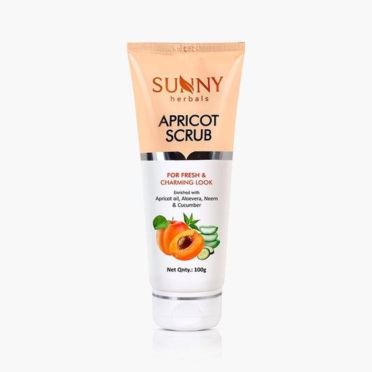 sunny herbals apricot aloevera with neem & cucumber scrub 100gm