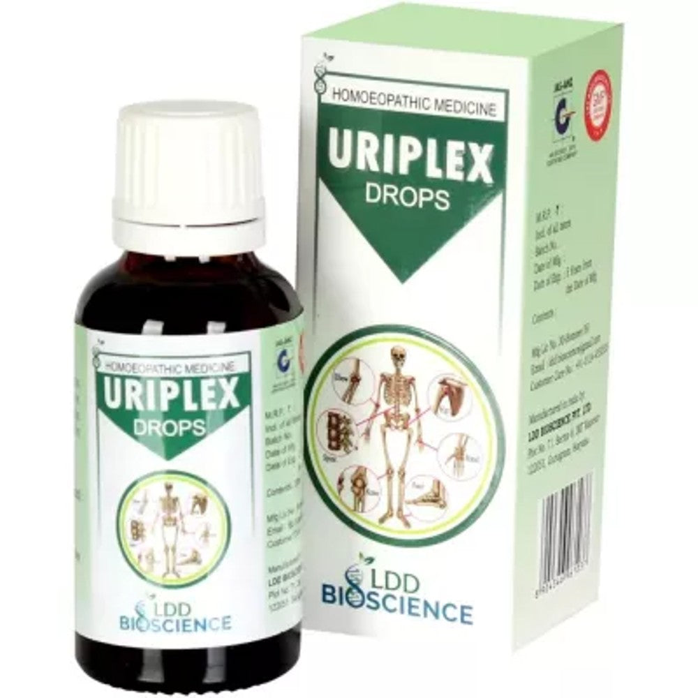 ldd bioscience uriplex drops (30ml) swelling, stiffness, pain in joints, useful in gout and uric aci