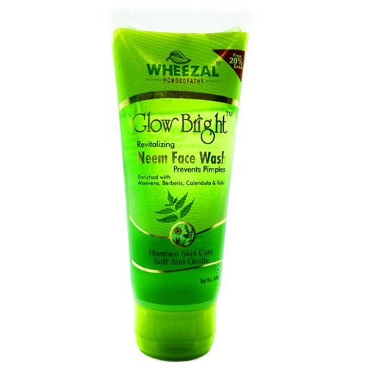 wheezal glow bright revitalizing neem face wash 60ml