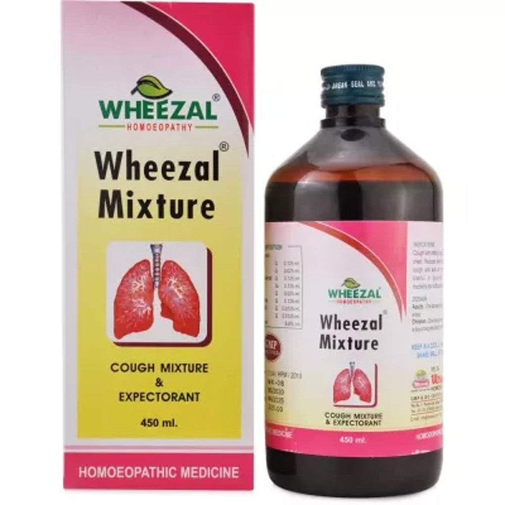 Wheezal Mixture Syrup (450ml) | Relieves Wet Cough, Chest Congestion & Rattling Mucus